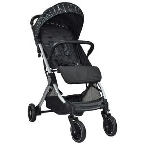 Coche maleta Priori Argus, plegado compacto a una mano, multiposiciones, canasta 4.5 kg, negro plateado