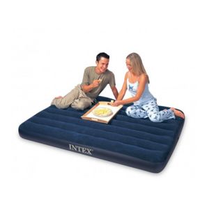 Colchón inflable Intex, 2 plazas, camping, viaje, descanso, fibra tech