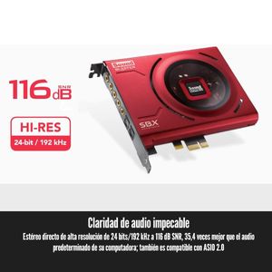 Tarjeta de sonido Creative Sound Blaster Z SE PCIe, rojo - SB1500