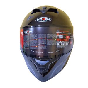 Casco Hoken FF702 modular, doble visor, casco para moto, talla M, negro