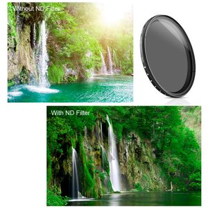 Filtro ND Variable K&F Concept ND2-400 82mm, Reducción de 1 a 8.6 Stops