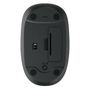Mouse inalámbrico Logitech M196 bluetooth, 1000 dpi, 3 botones, usa 1 pila AA, compacto y ecológico, grafito