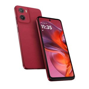 Celular Motorola G05 5G 128GB, 4GB RAM, cámara principal 50MP, frontal 8MP, 6.67", rojo