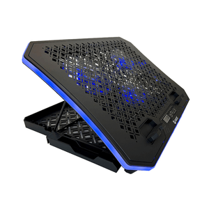 Cooler Teros TE-7130N con LED azul, diseño silencioso, compatible con laptops, negros