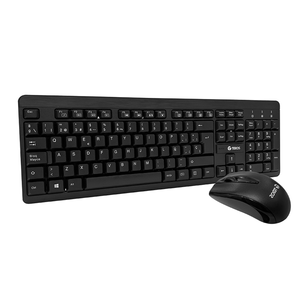 Combo teclado y mouse Teros TE-4061N, USB, diseño ergonómico, negro