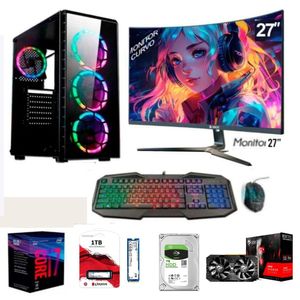 PC Gamer Core i7-8TH + Ram 32GB + Disco 1TB + SSD M.2  1TB+ Radeon RX 580 8GB + Monitor Teros 27" + Case Gamer