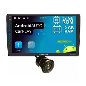 Autoradio Android Bowmann 2 Din, pantalla 9" HD, 2GB+32GB, Wi-Fi, negro