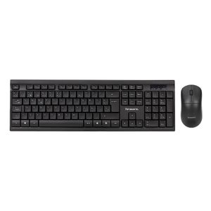 Kit inalámbrico Teraware teclado y mouse, membrana, receptor USB, español, negro