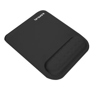 Mouse pad Teraware con reposa muñeca, 32cm x 28cm, Nylon + Plástico, antideslizante, negro
