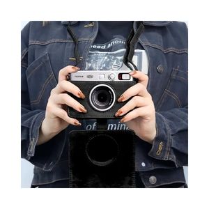 Cámara Fujifilm Instax Mini Evo + estuche, impresión instantánea y 100 combinaciones creativas, negro