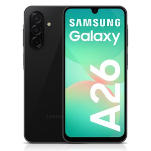 Celular Samsung Galaxy A26 5G 128GB, 6GB RAM, cámara principal 50MP + 8MP + 2MP, frontal 13MP, 6.7'', negro