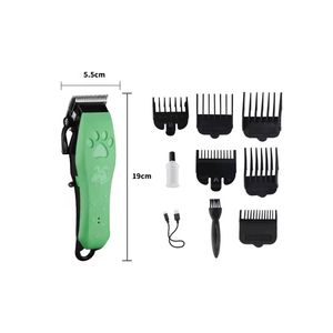 Maquina cortadora de pelo Kemei, para mascotas perro y gato, verde