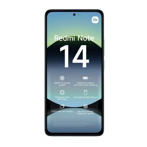 Celular Xiaomi Redmi Note 14 4G 128GB, 6GB RAM, cámara principal 108MP+2MP +2MP, frontal 20MP, 6.67", azul