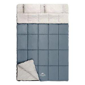 Sleeping Bag doble HD250 Naturehike 15°C/10°C, con almohadas, divisible, con bolsa de transporte