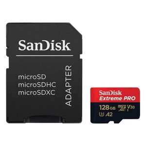 Memoria Sandisk Extreme Pro MicroSDXC 128GB 200MB/s con adaptador SD, U3, 4K UHD resistente