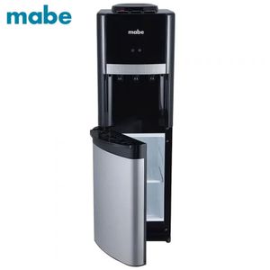 Dispensador de agua Mabe MXCF05PFS, 20 litros, 3 llaves, agua fría/caliente, pedestal, negro