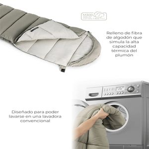Sleeping Bag lavable Naturehike M300 6°C/1°C, relleno de algodón hueco, lavable, expandible