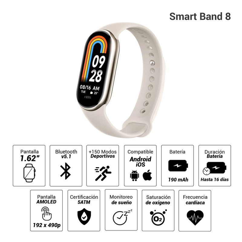 Xiaomi-Band-8-dorado_2