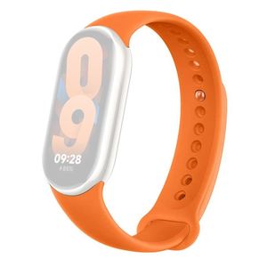 Correa de silicona Xiaomi para Band 8, naranja, cómoda, resistente, diseño deportivo, compatible, ideal para renovar tu smartband con estilo