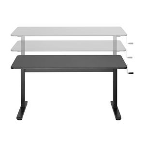 Combo: Escritorio Brateck, elevación de altura manual negro + Rack soporte para monitor Brateck, vidrio templado + Reposapiés Brateck ergonómico negro