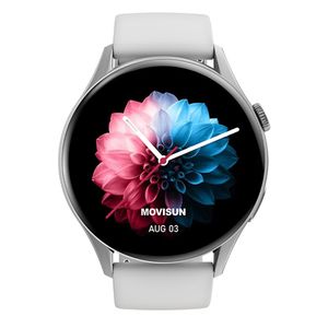 Smartwatch Movisun Watch One2 AMOLED 1.43", IP68, hasta 7 días,  llamadas, salud, entrenamientos, gris