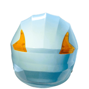 Casco con visera para bicicleta, scooter con ventilación, visor HD y reflector trasero, celeste