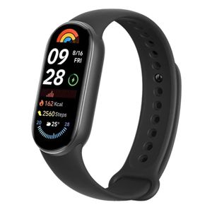Smartband Xiaomi Smart Band 9 versión global, pantalla AMOLED 1.62", 150+ modos deportivos, 5ATM, hasta 21 días de batería, negro