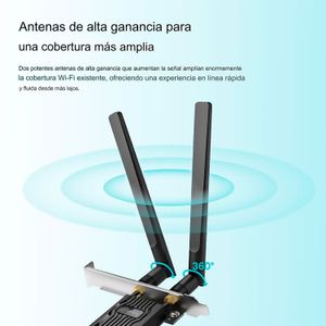 TP-Link Archer TX20E adaptador PCIe Wi-Fi 6 AX1800 + bluetooth 5.2, 2 antenas, WPA3