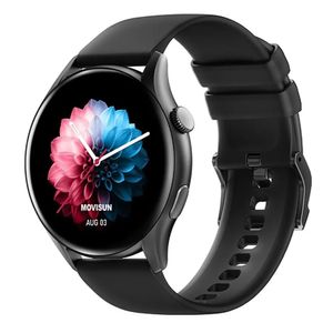 Smartwatch Movisun Watch One2, pantalla AMOLED 1.43", IP68, llamadas, salud, entrenamientos, negro