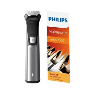 Afeitador y cortador Philips Multigroom 12 en 1, vello facial y corporal, y cabello, negro - MG7735