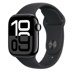Apple Watch Series 10, caja de aluminio 42mm, correa deportiva, GPS, watchOS, negro