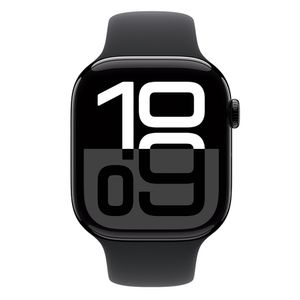 Apple Watch Series 10, caja de aluminio 42mm, correa deportiva, GPS, watchOS, negro