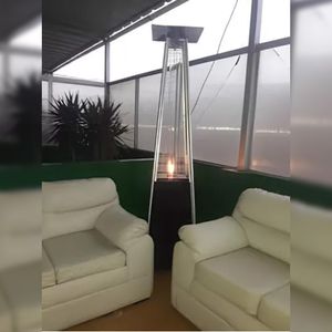 Calentador-estufa de patio piramidal Imaco, acero inoxidable - Php1300