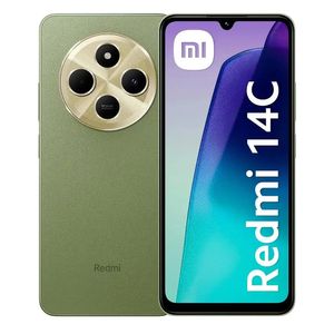 Celular Xiaomi Redmi 14C 4G 256GB, 8GB RAM, cámara principal 50MP+50MP+2MP, frontal 13MP, 6.88", verde