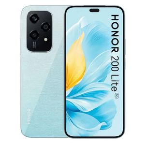 Celular Honor 200 Lite 5G 256GB, 8GB ram, cámara principal 108MP + 5MP + 2MP, frontal 50MP, 6.7", azul