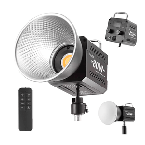 Luz Led COB para estudio 80W blanco, cálido, neutro, negro