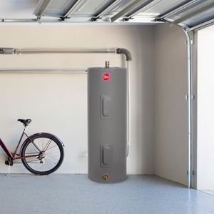Terma eléctrica Rheem, 303 litros, 220/7.5KW, de piso, gris