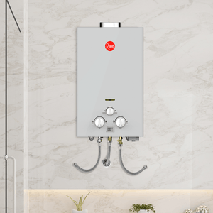 Terma a gas Rheem 10 litros, 2 puntos de abastecimiento, gris