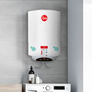Terma eléctrica Rheem Ai smart 1500W, 80 litros, temperatura digital, blanco