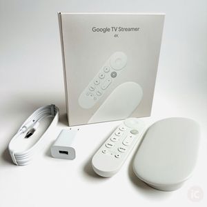 Convertidor A Smart TV Google Streamer 4K, Android TV OS, 32GB, HDMI 2.1, USB-C, RAM 4GB, Bluetooth 5.1, control incluido, blanco