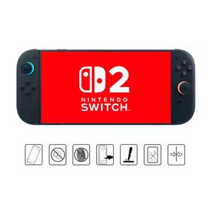 Pack 3 micas de vidrio templado, para Nintendo Switch 2, máxima protección
