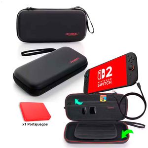 Estuche Nintendo Switch 2 con sujetador y case portajuegos, 73db, negro