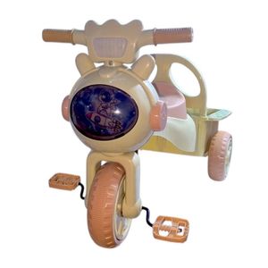 Triciclo infantil con canastilla, luces y sonido, diseño seguro y divertido, verde