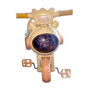 Triciclo infantil con canastilla, luces y sonido, diseño seguro y divertido, verde