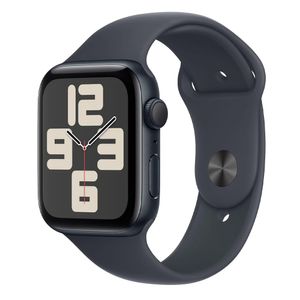 Apple Watch SE 44mm, GPS, resistencia al agua 50m, batería hasta 18 horas, Talla M/L, memoria 32GB, negro