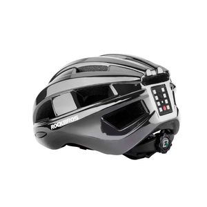 Casco deportivo Rockbros ZK-013, con luz trasera recargable, titanio, talla 55-60 cm