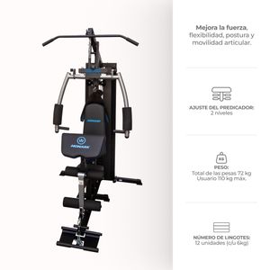 Gimnasio Monark G2300, peso max. 110 Kg, negro