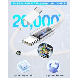 Cable USB C a USB C trenzado, 240W, de 2 metros, carga súper rápida, alta compatibilidad