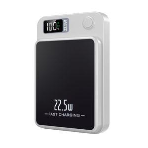 PowerBank magnético Y211 10000mAh, carga rápida 22.5W, MagSafe 15W, blanco