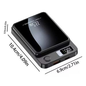 PowerBank magnético Y211 10000mAh, carga rápida 22.5W y MagSafe 15W, negro